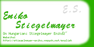 eniko stiegelmayer business card